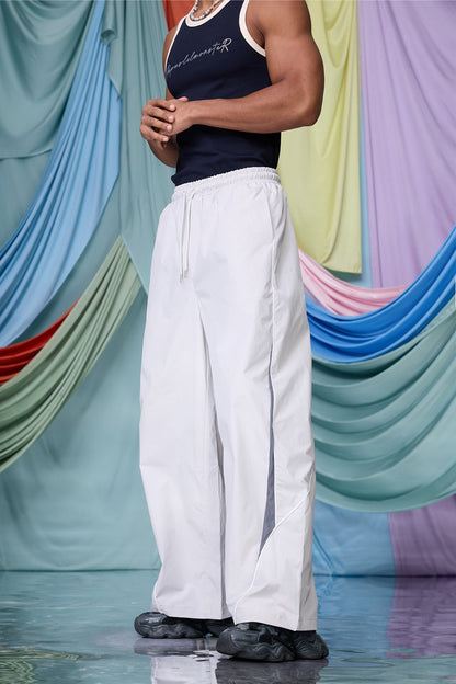 Obsidian Slack Wide Leg Pants Grey
