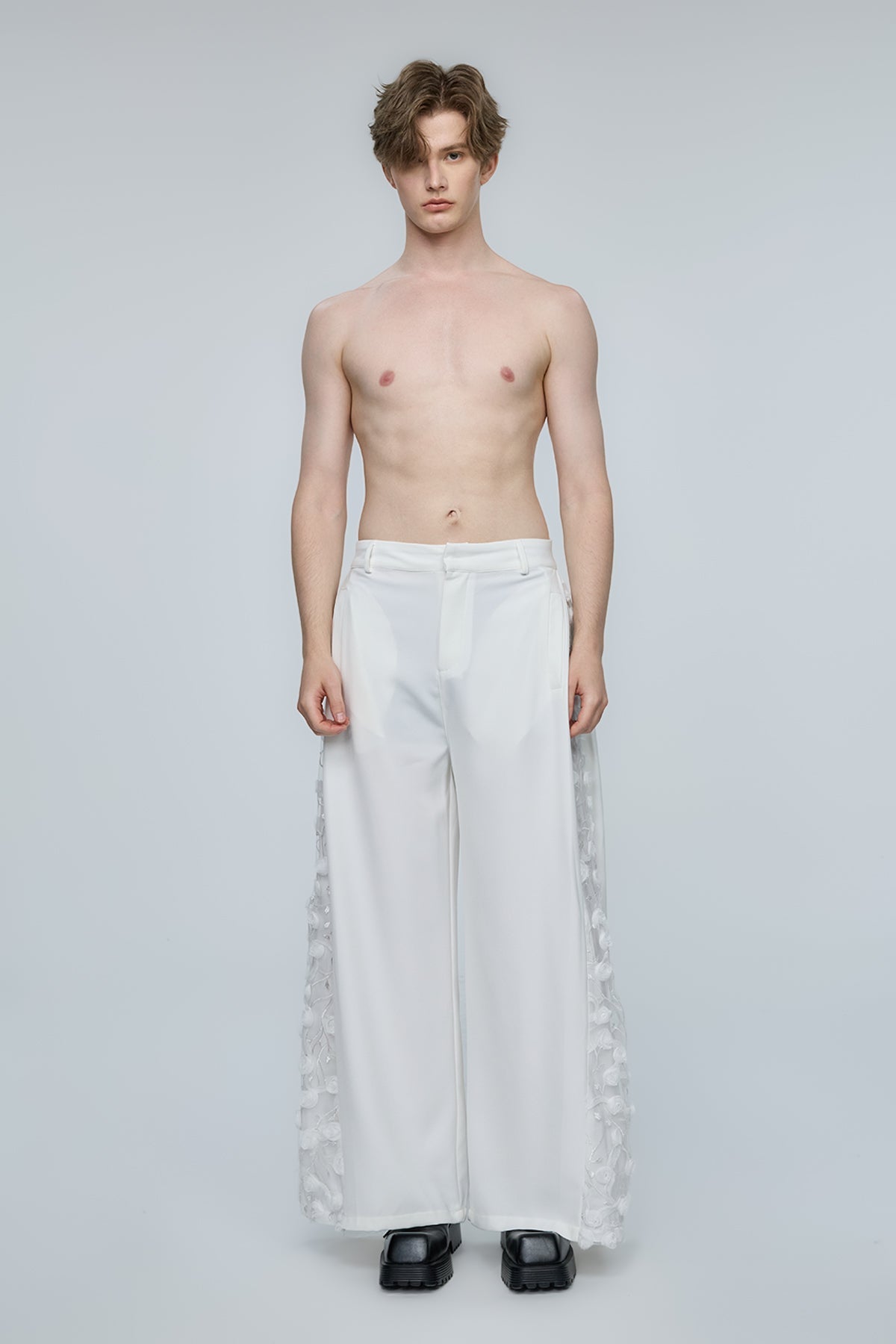 Optical Chaos Floral Wide Leg Pants