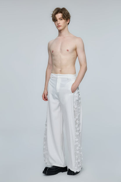 Optical Chaos Floral Wide Leg Pants