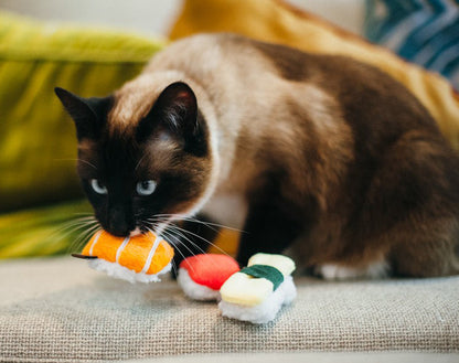 Feline Frenzy Sushi Cat Toy Set of 3