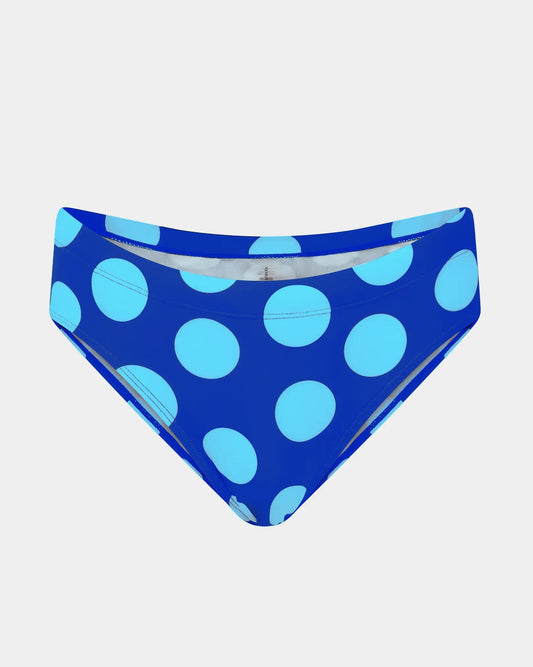 Polka Swim Brief - Blue