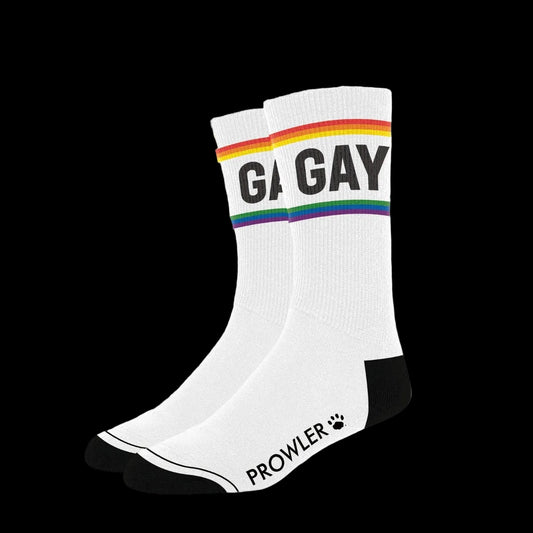 Prowler Gay Socks White Rainbow