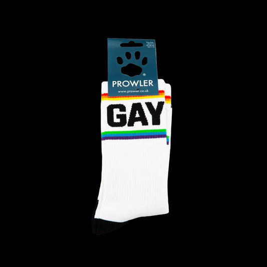 Prowler Gay Socks White Rainbow