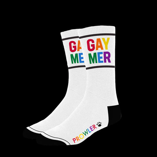 Prowler Gaymer Socks White Black Rainbow