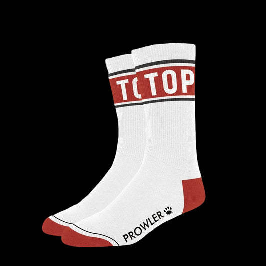 Prowler Top Socks White Red