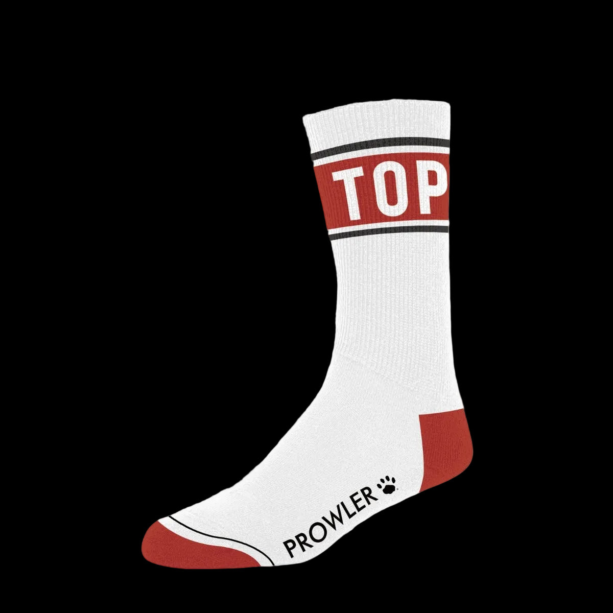 Prowler Top Socks White Red