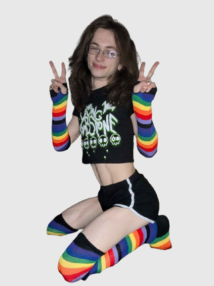 Rainbow Thigh High & Sleeves