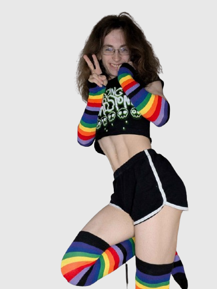 Rainbow Thigh High & Sleeves