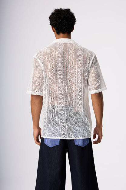 Pale Shine Lace Shirt