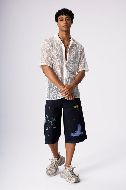 Pale Shine Lace Shirt