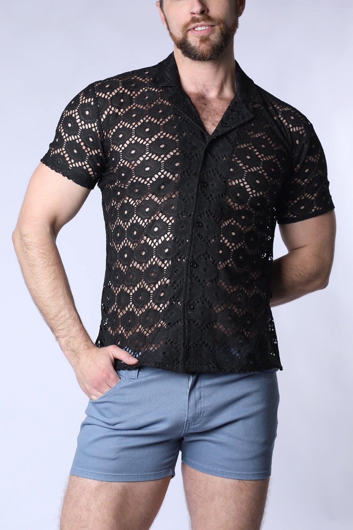 Palermo Button Down Mesh Shirt