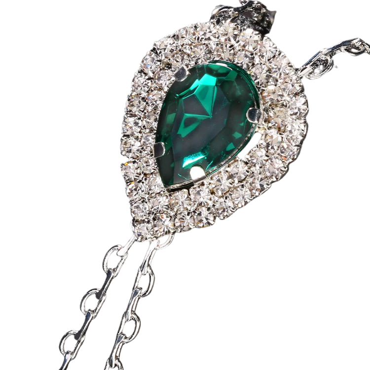 Party Prism Green Rhinestone Harness