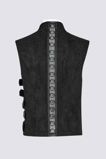 Phantom Wrap Button Cutout Vest