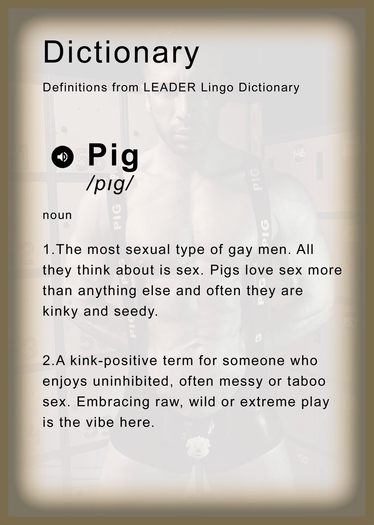 LEADER ID Party Singlet Pig Black/Brown