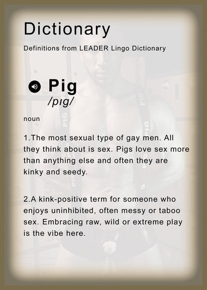 LEADER ID Party Singlet Pig Black/Brown
