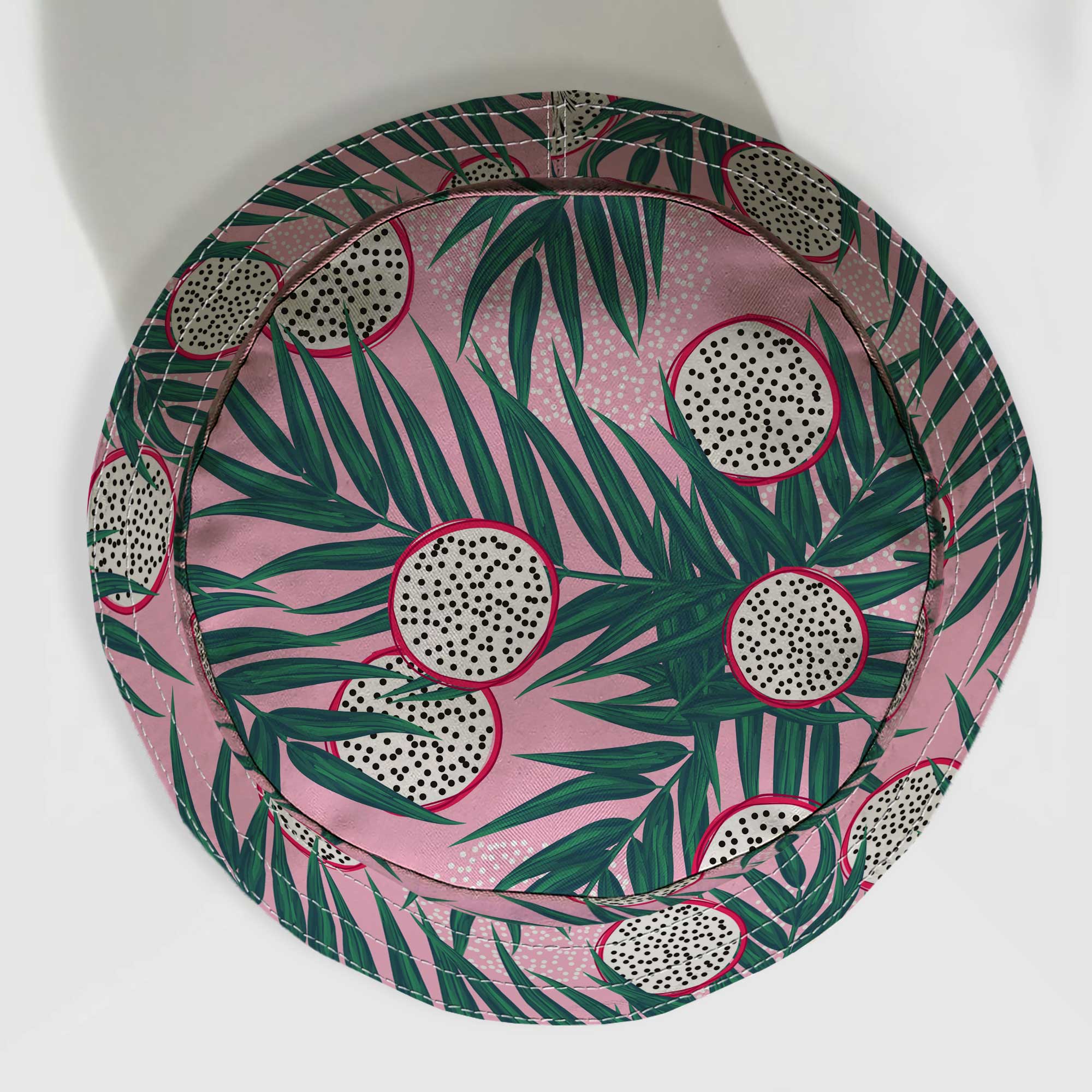 Pink Summer Fruits & Leaves Bucket Hat