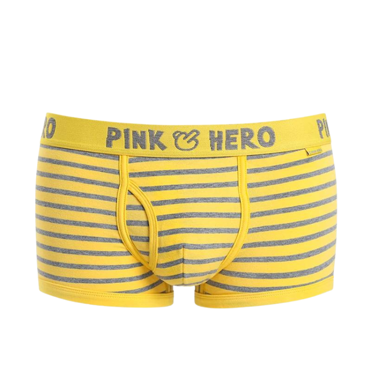 Pink Hero Simple Striped Boxers