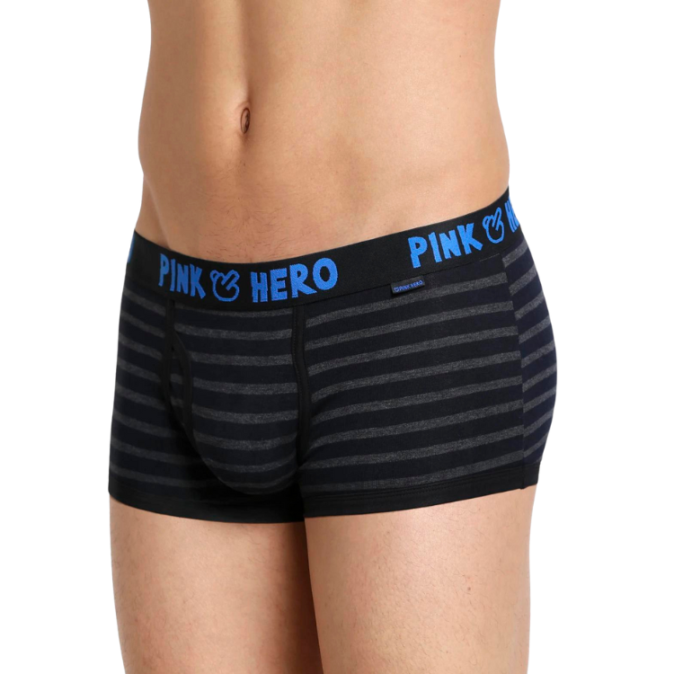 Pink Hero Simple Striped Boxers