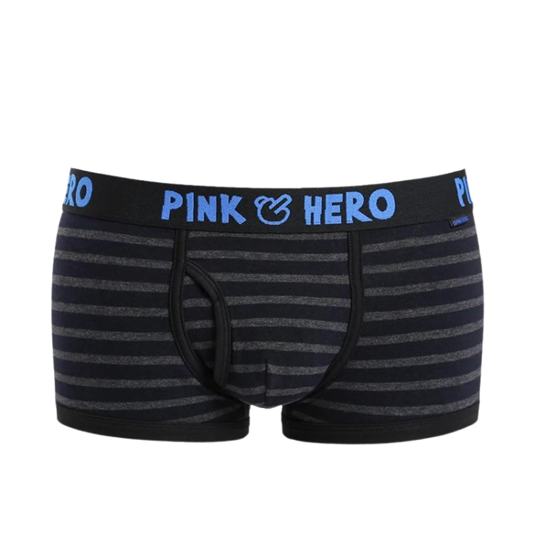 Pink Hero Simple Striped Boxers