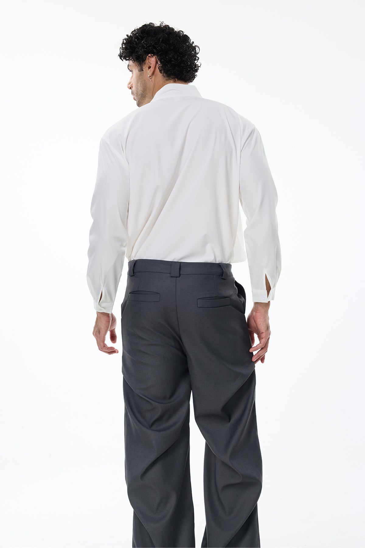 Pitch Uniform Scarf Tie Neck Shirt White