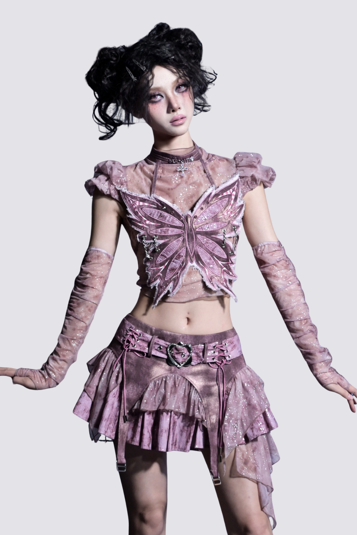 Pixel Love Butterfly Chain Corset