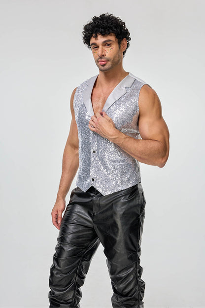 Polished Radiance Sequin Vest