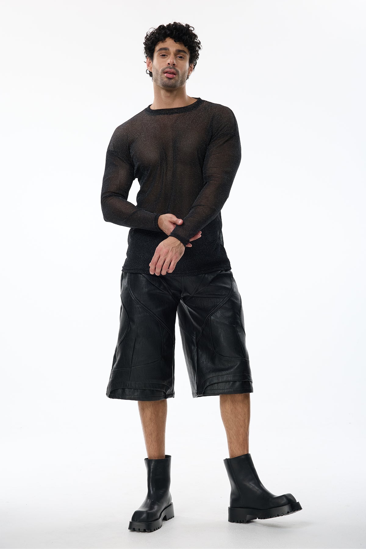 Power Blend Long Sleeve Glitter Top