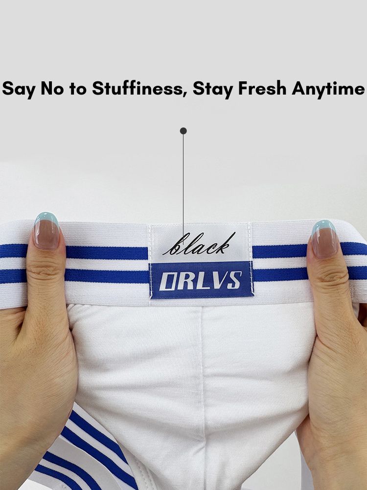 2 Pack Men's Sexy Low-Rise Breathable Trendy Design Lightweight Jockstrap