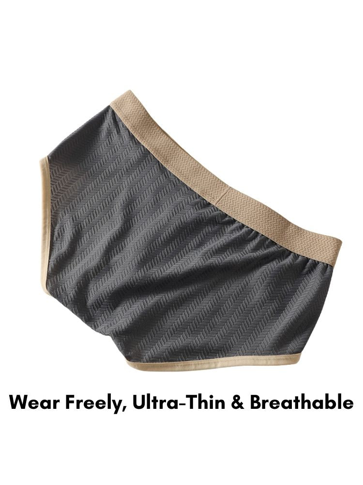 2 Pack Men's Breathable High-Stretch Seamless Comfort Odor-Control Briefs