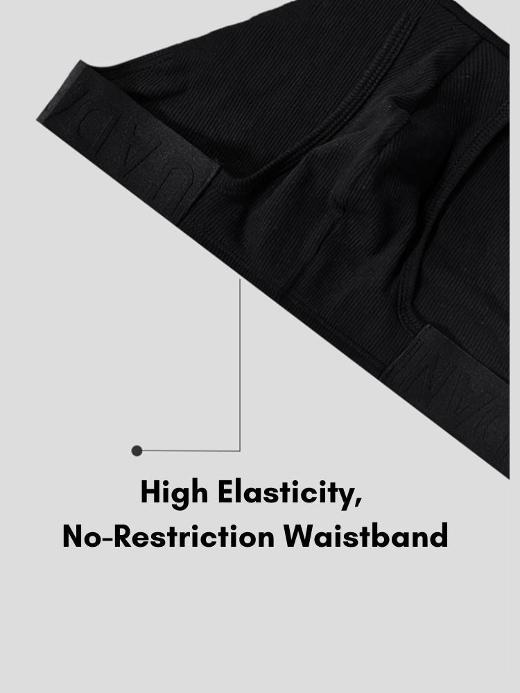 2 Pack Men's Low-Rise High-Cut Ribbed Cotton Bikini