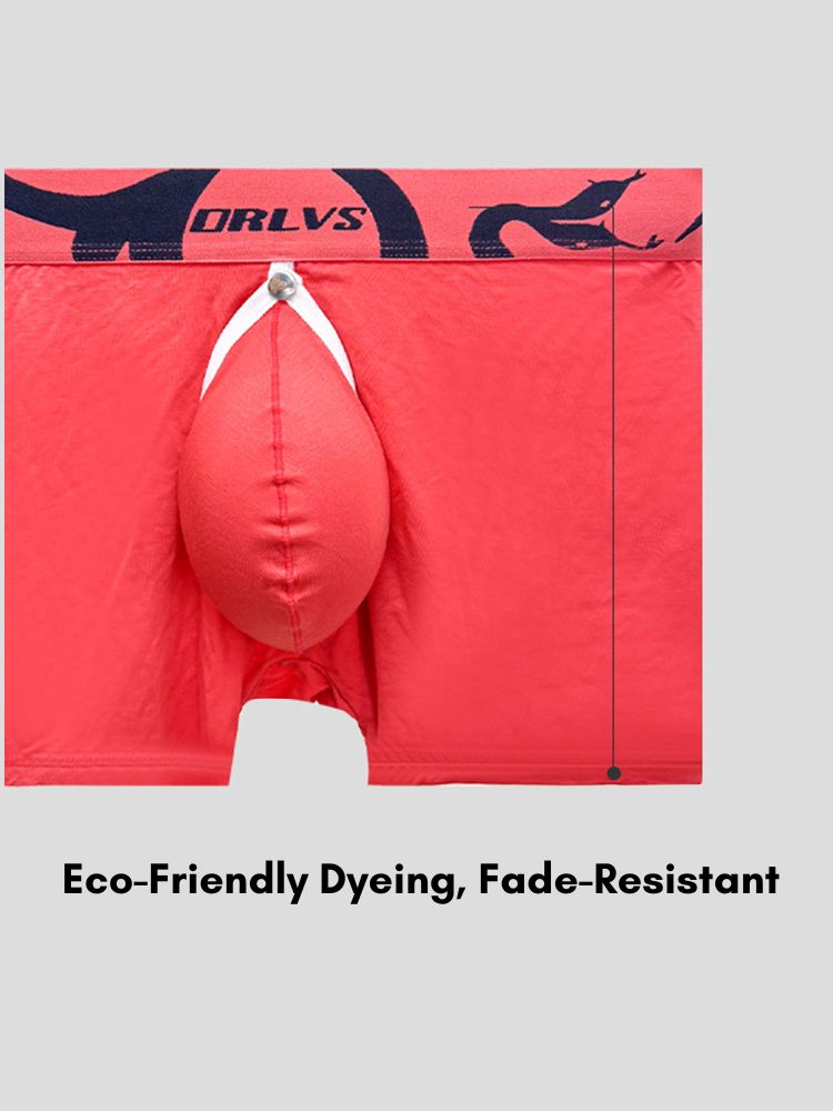 Men's Detachable Pouch Easy-Access Open Fly Modal Split-Crotch Boxers Briefs