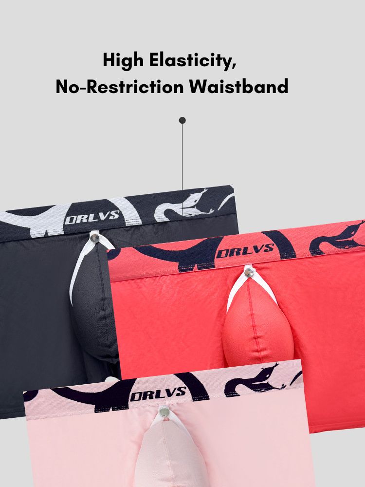 Men's Detachable Pouch Easy-Access Open Fly Modal Split-Crotch Boxers Briefs