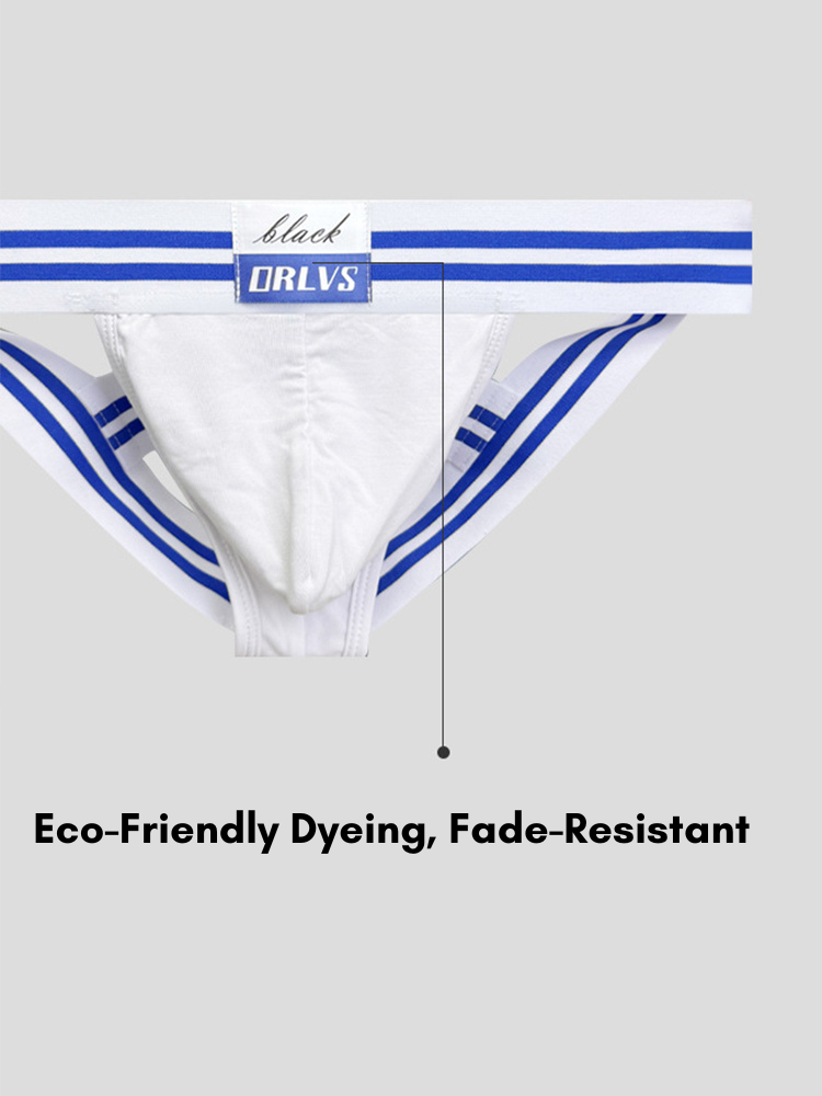 2 Pack Men's Sexy Low-Rise Breathable Trendy Design Lightweight Jockstrap