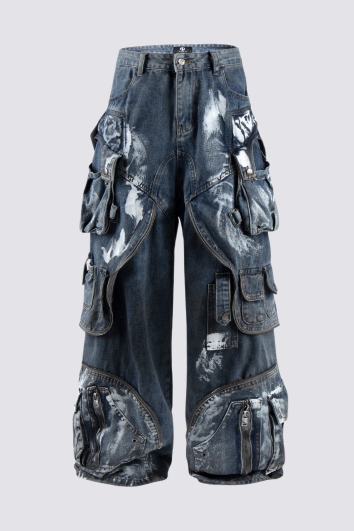 Primal Blue Tie Dye Wide Leg Jeans