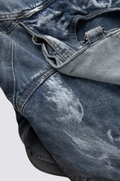 Primal Blue Tie Dye Wide Leg Jeans
