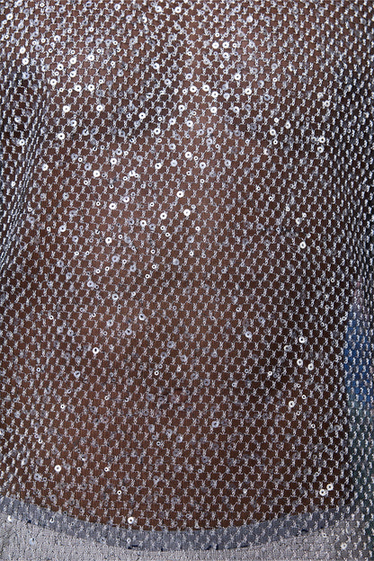 Primal Grid Mesh Sequin Tank Top