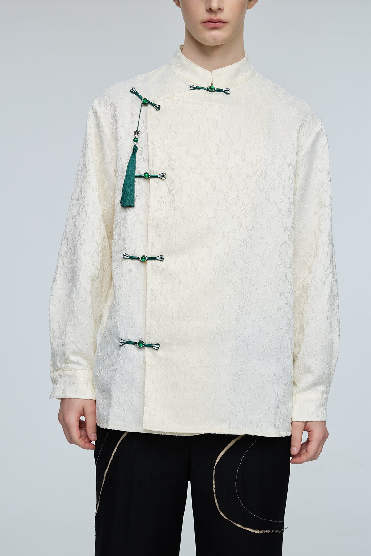Prime Color Long Sleeve Fringe Shirt