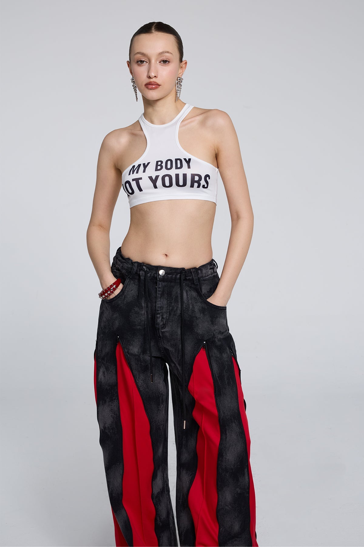 Prime Glyph Print Crop Top