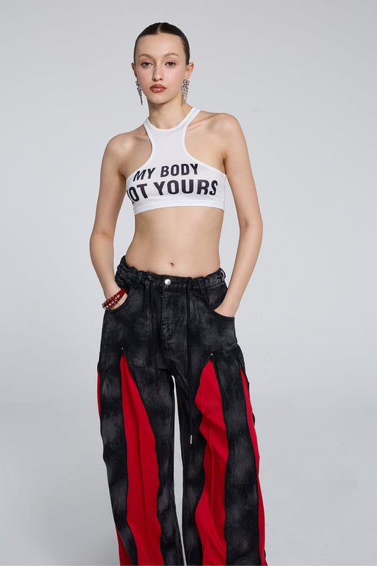 Prime Glyph Print Crop Top