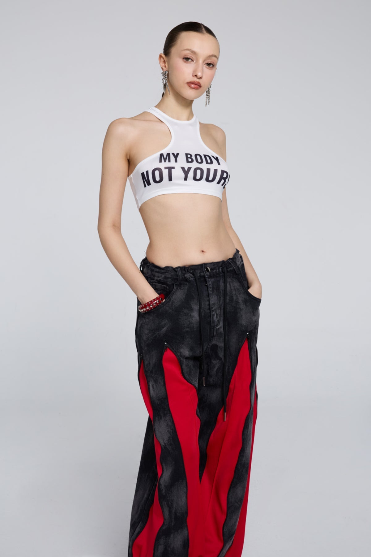 Prime Glyph Print Crop Top