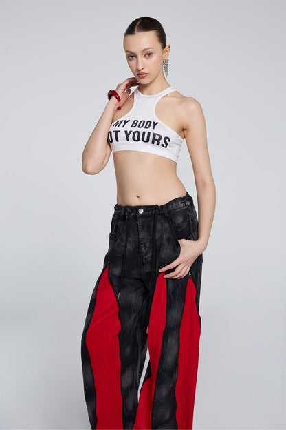 Prime Glyph Print Crop Top
