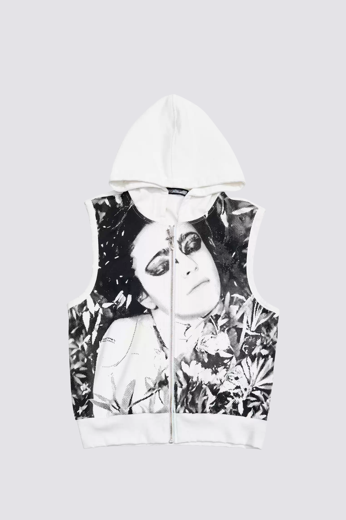 Prime Print Zipper Hooded Vest