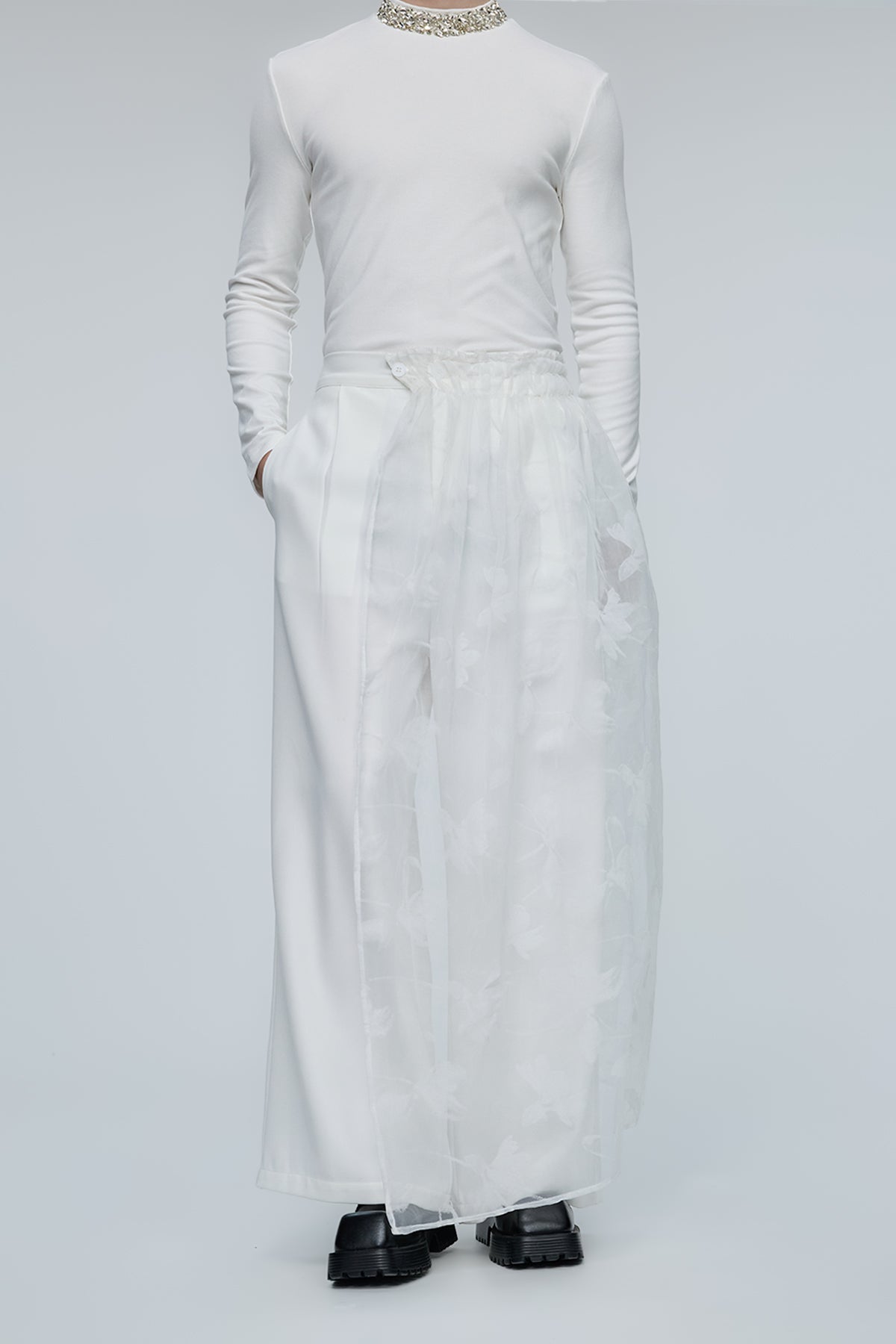 Prism Flow Tulle Wide Leg Pants