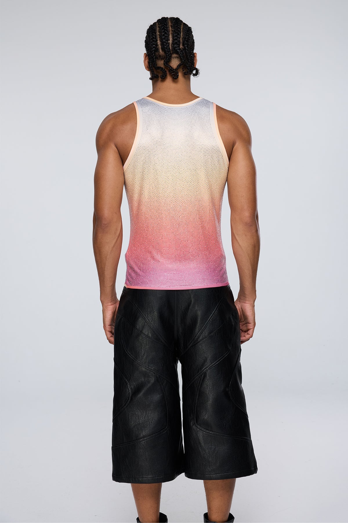 Prismatic Flash Rhinestone Tank Top