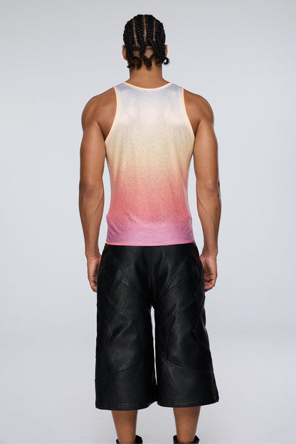 Prismatic Flash Rhinestone Tank Top