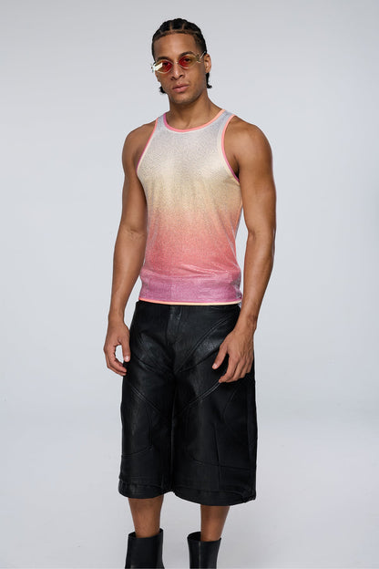 Prismatic Flash Rhinestone Tank Top