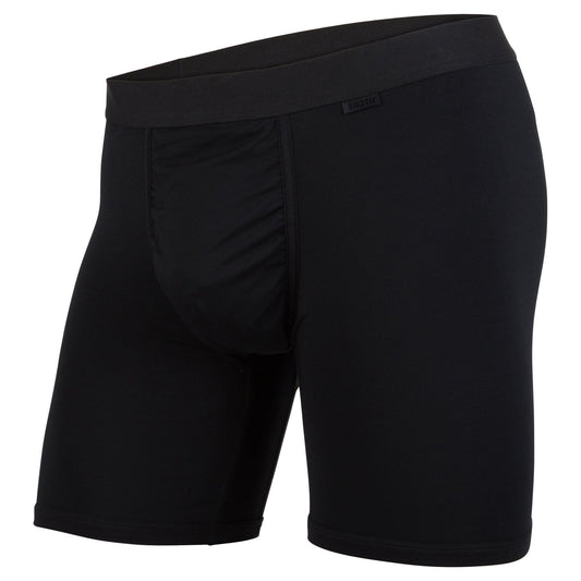MENS ICON BOXER BRIEFS: BLACK/BLACK