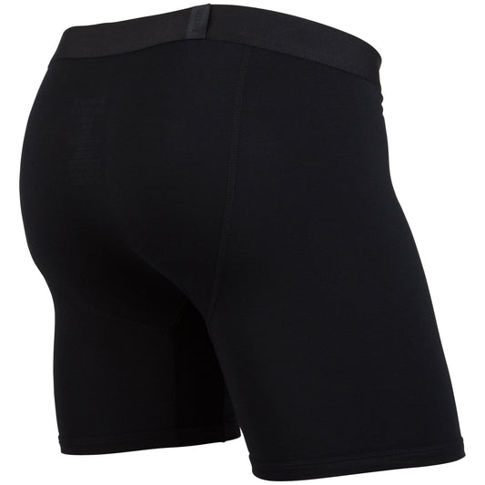 MENS ICON BOXER BRIEFS: BLACK/BLACK