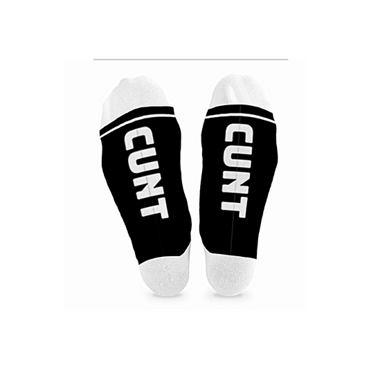 CUNT | Cotton Crew Socks | Mid-length (Black)