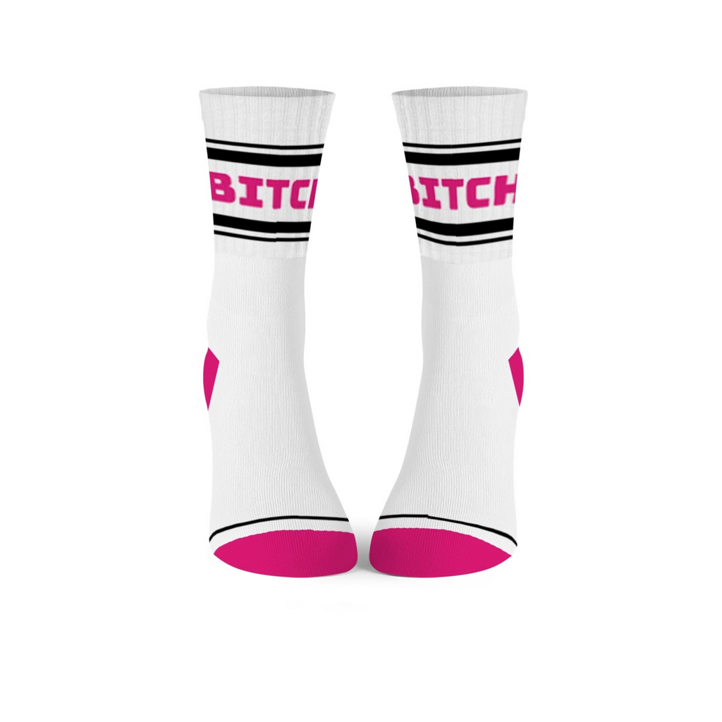 BITCH | Cotton Crew Socks | Mid-length